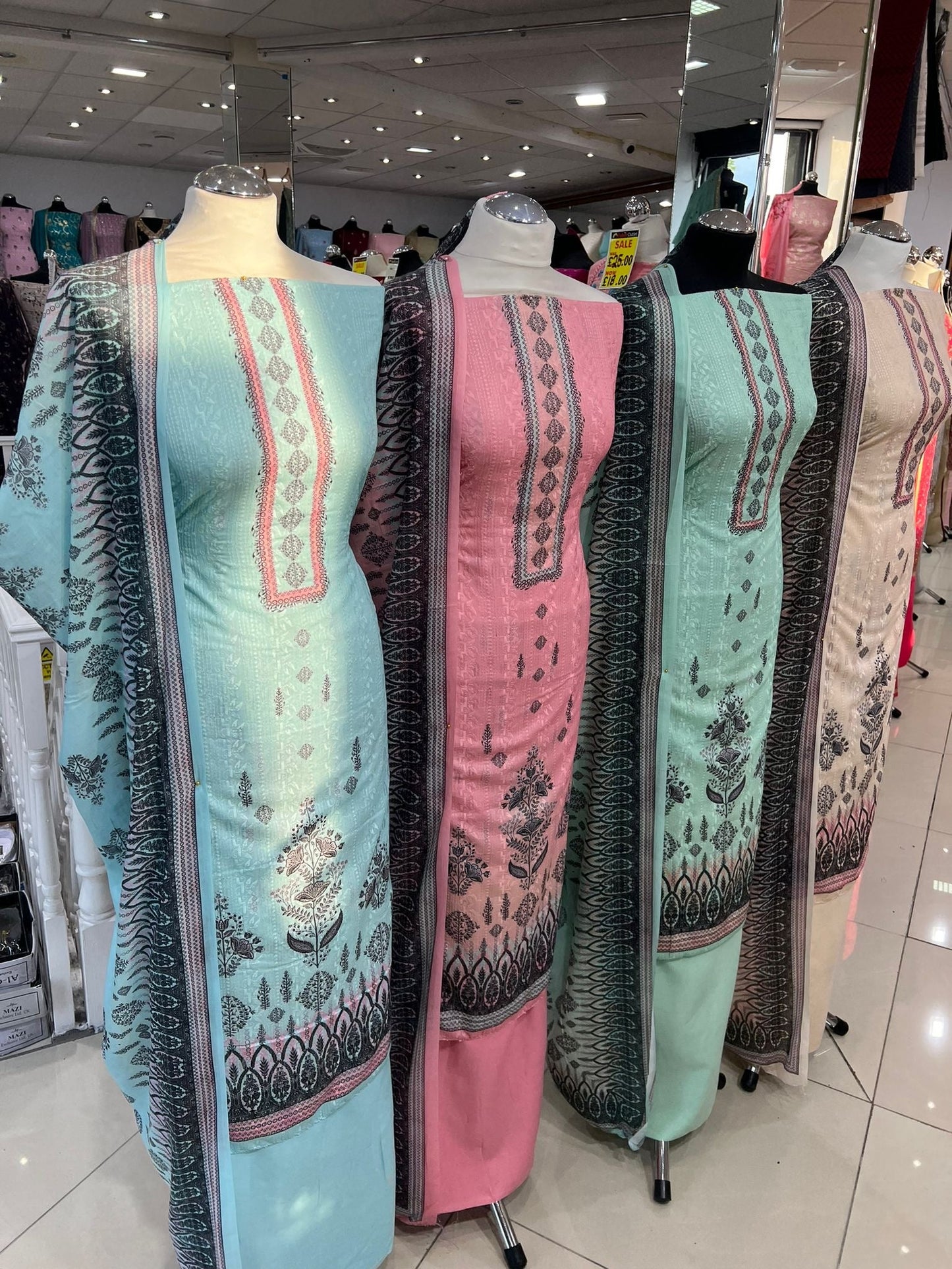 Digital Print Cotton With Intricate Embroidery