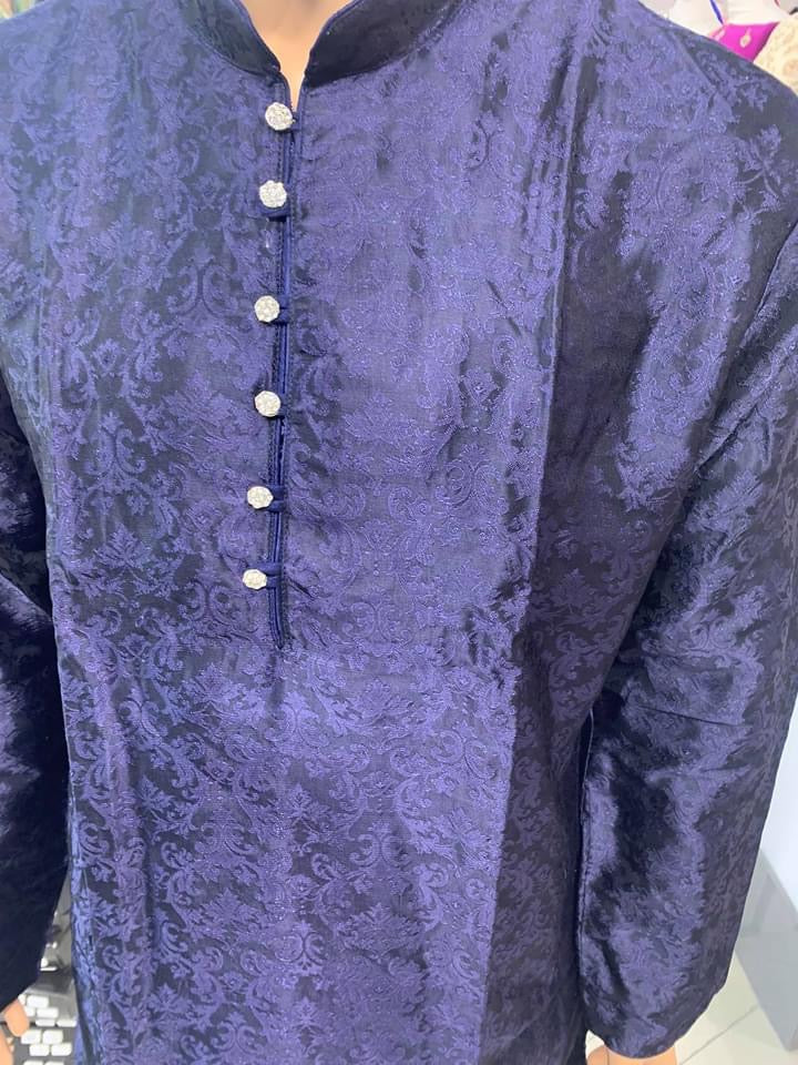 Navy Men's Simple Kurta Pyjama